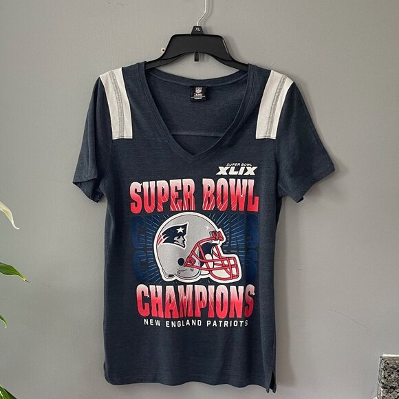 NFL New England Patriots Vintage Super Bowl XLIX Champions Ladies T Shirt - Picture 2 of 7